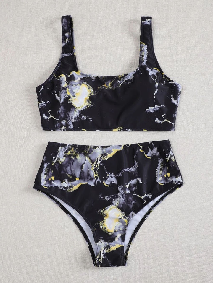 Dame Asymmetrisk Bikini-sæt med knyttet top Skovae