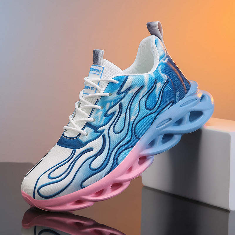 Herrer Stilfulde Performance Sneakers med Flamme Design Stilla