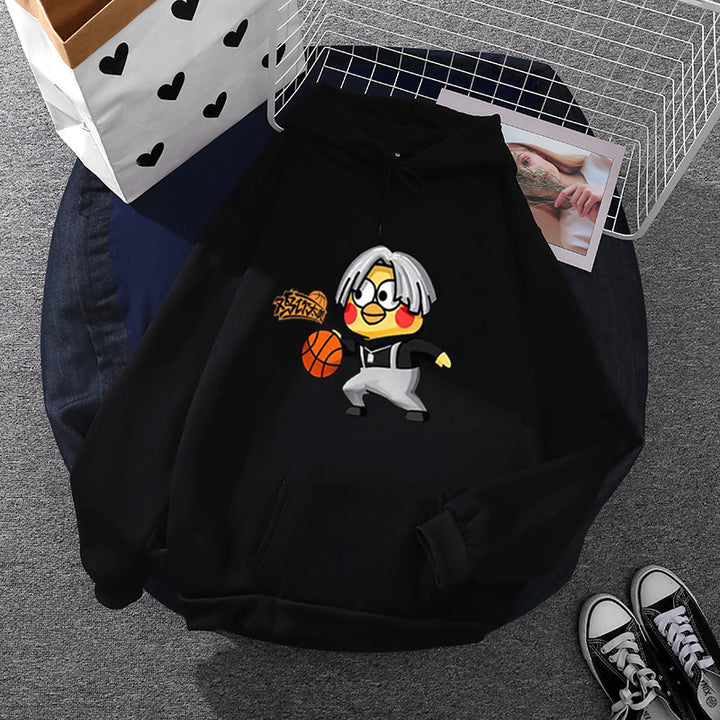 Kvinders hoodie med kreativt basketballmotiv Stilla