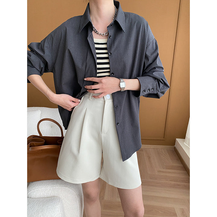 Dame Elegant Langærmet Bluse med Løs Pasform Stilla