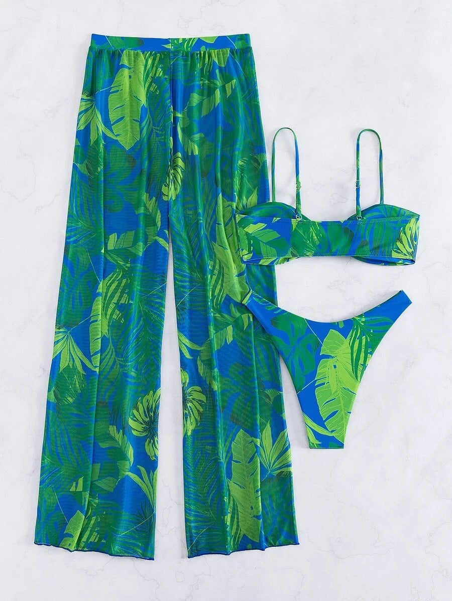 Dame bikinisæt med blomstret design Stilla