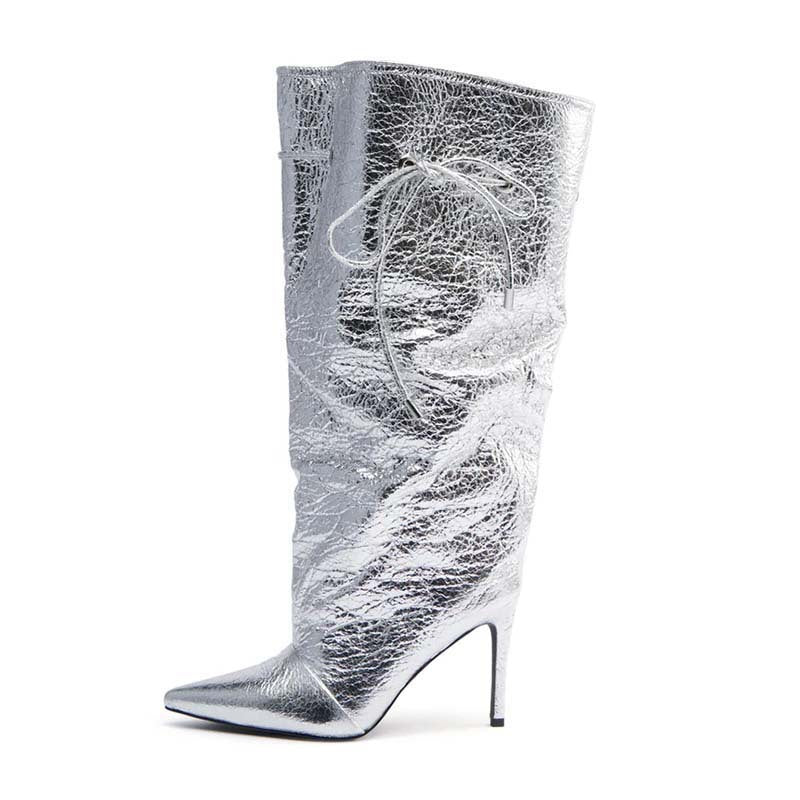 Femme Højglans Over-knæ Stiletto Støvler Stilla 1749742609