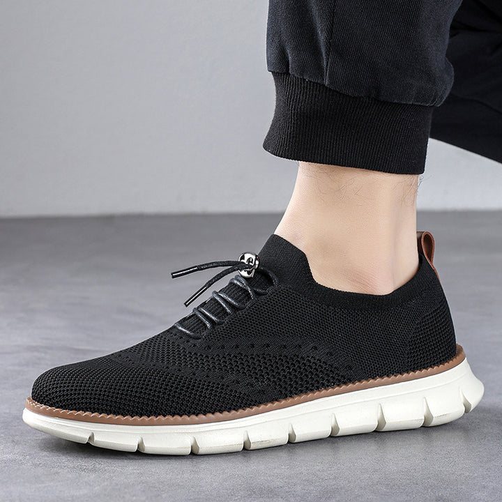 Herrer åndbare strik slippers med elastiske snørebånd Stilla
