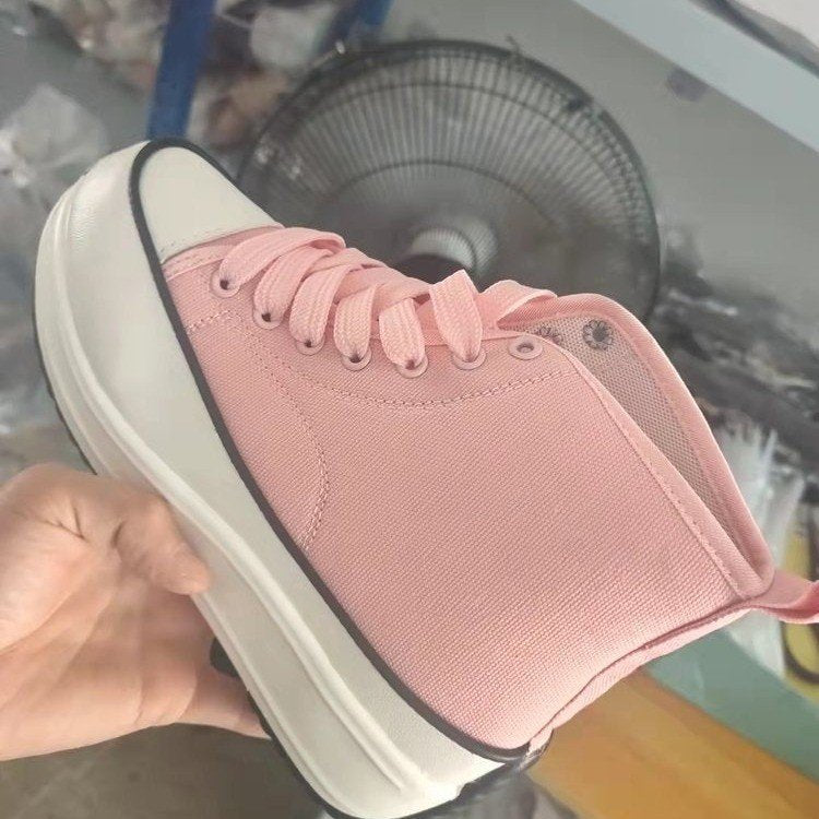Dame Sporty High-Top Sneakers lavet af åndbart canvas-materiale Stilla