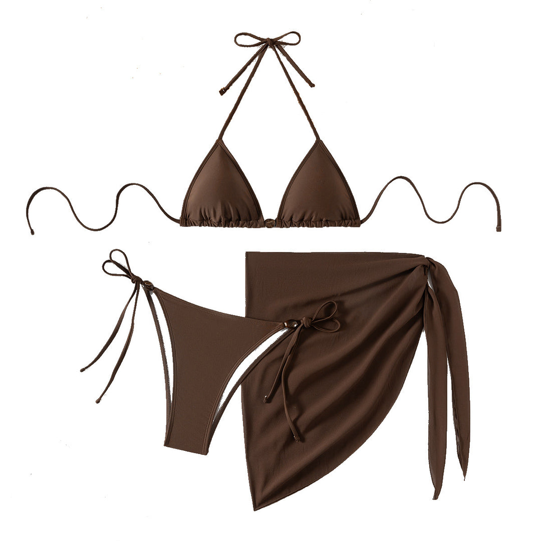 Dame bikini-sæt med justerbare stropper og elegant knyttende underdel Skovae