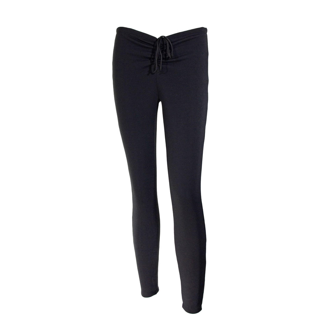 Dame Fleece-fôrede leggings med høj talje og snøresnor Skovae