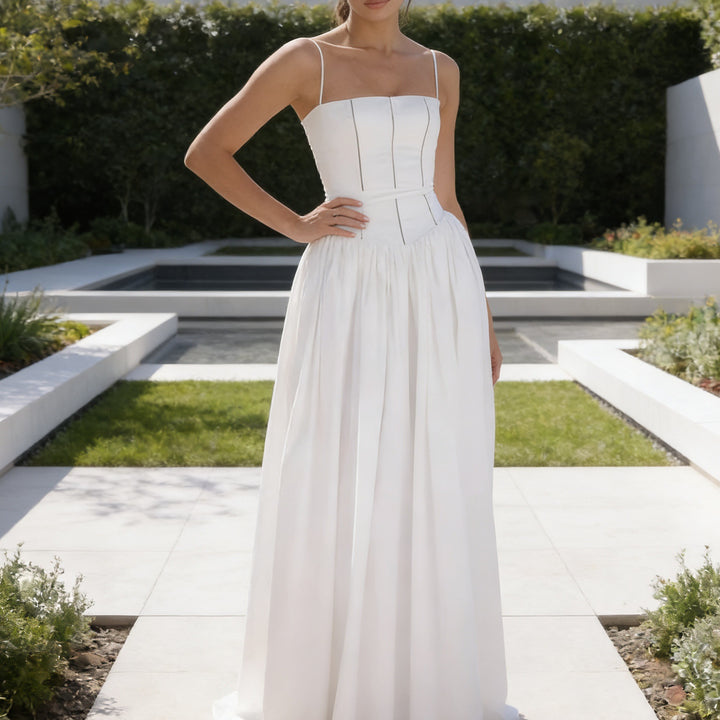 Dame Elegant maxikjole med blomstermønster og off-shoulder design Skovae