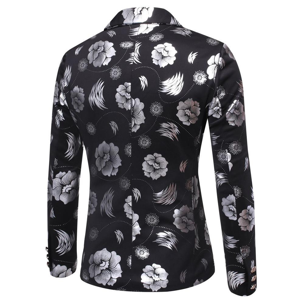 Herre Floral Print Blazer med eksklusive detaljer Stilla