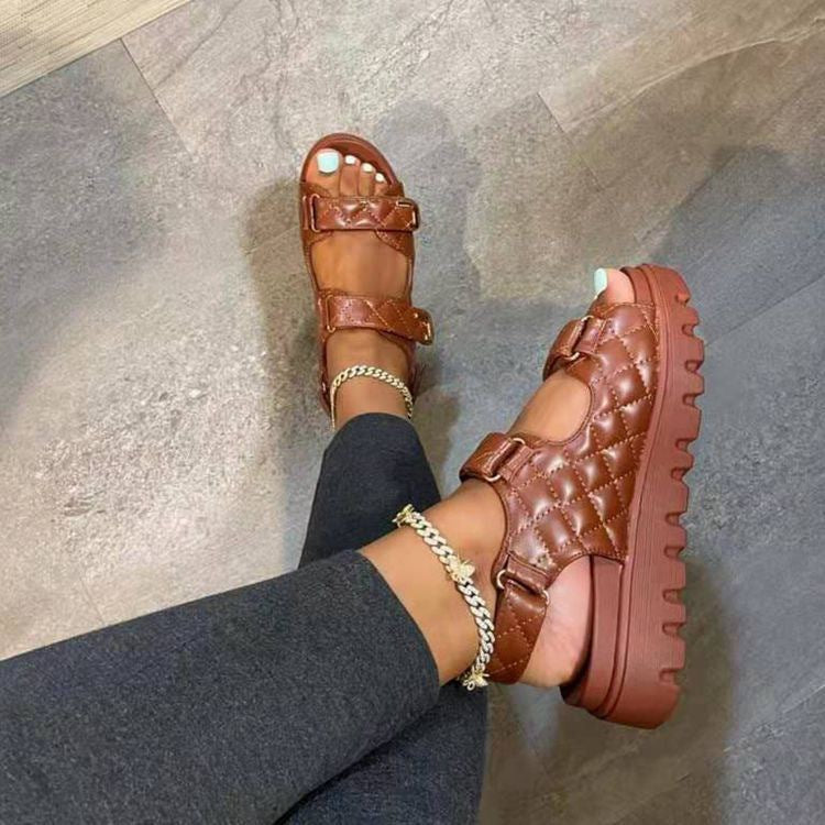 Dame Spænde-sandaler med polstret sål og justerbart design Stilla