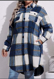 Dame Flannel Skjortejakke Stilla