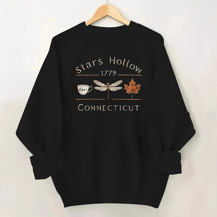 Kvinders sweatshirt med kreativt Stars Hollow motiv Stilla