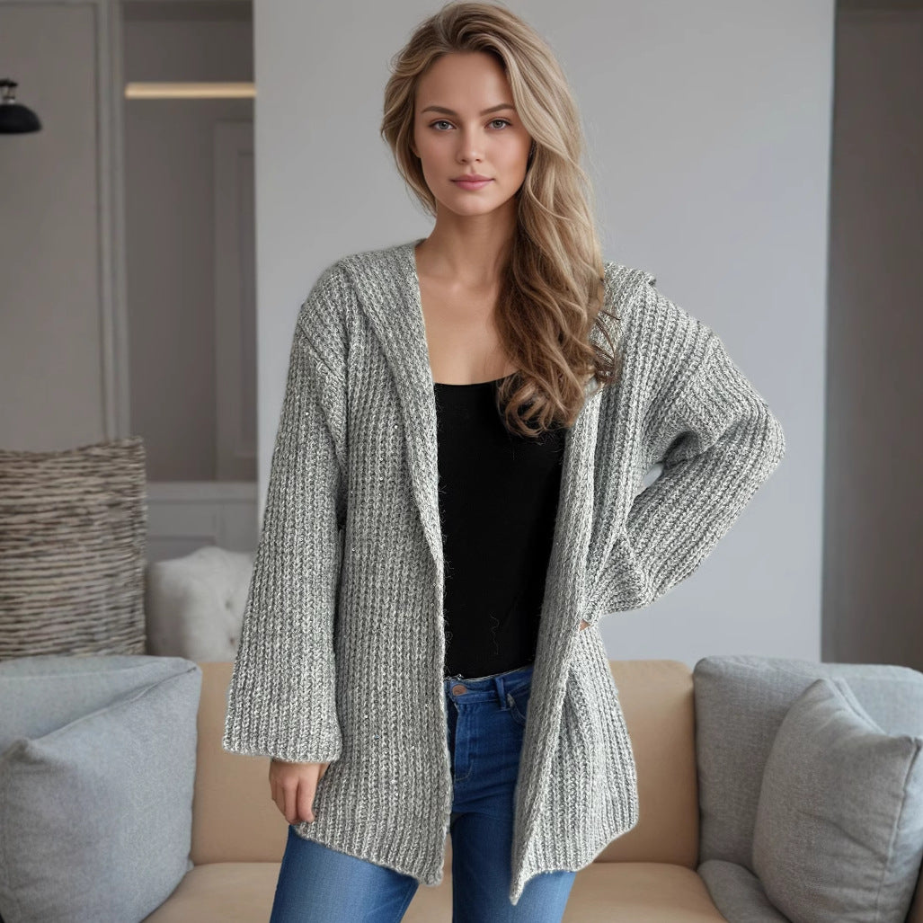 Dame afslappet cardigan med åben front og løse ærmer Stilla