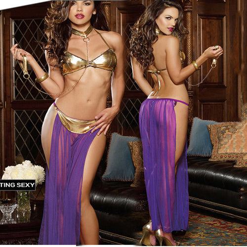 Dame Transparent Maxi-Lingerie-Sæt Stilla