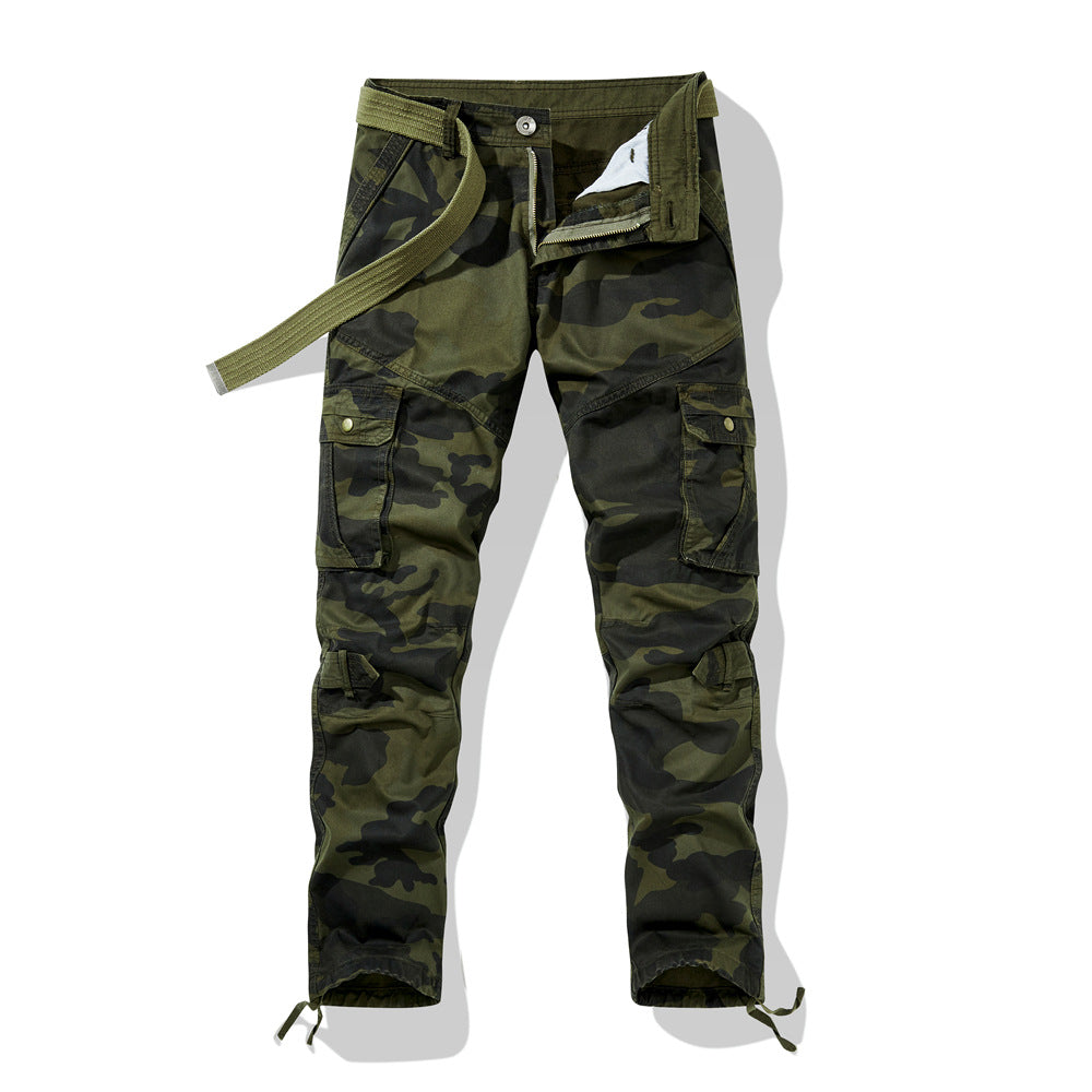 Herrer cargobukser i moderne camouflage-design med justerbar talje Stilla
