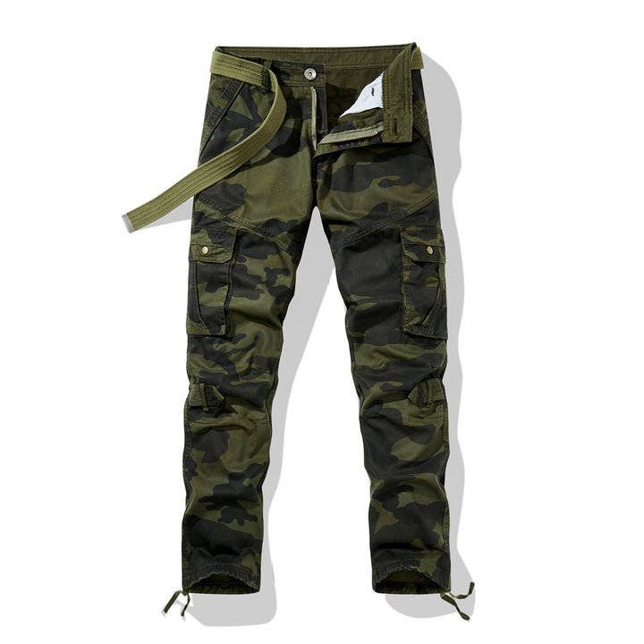 Herrer cargobukser i moderne camouflage-design med justerbar talje Stilla