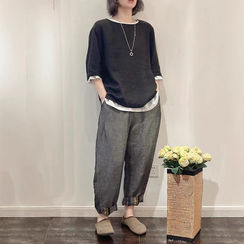Dame Casual Denim Harem-Bukser Stilla