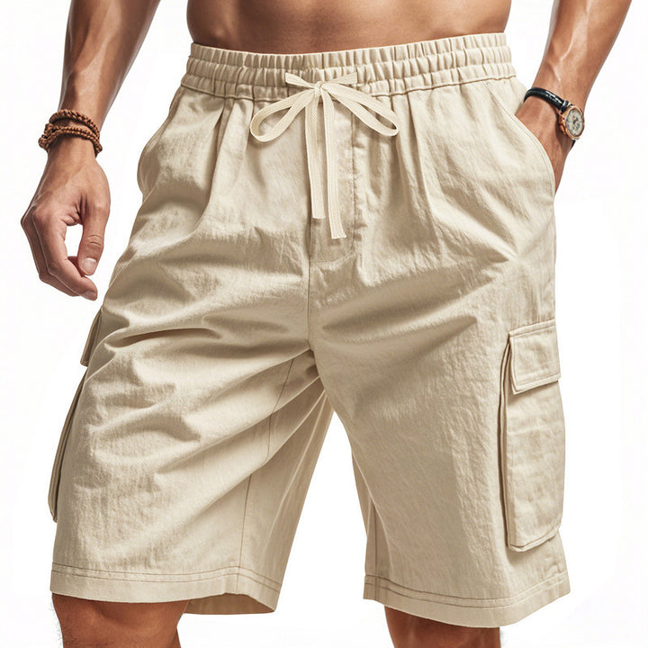 Herrer Cargo-short med elastisk talje og alsidige lommer Stilla