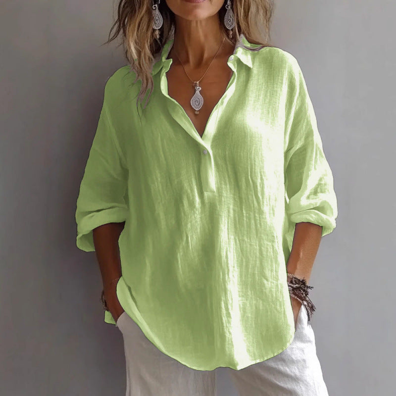 Dame afslappet linned bluse Stilla