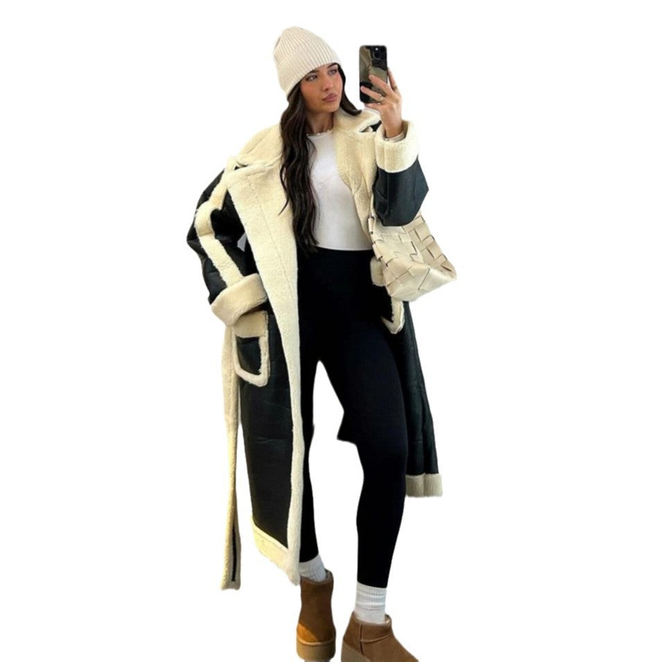 Dame Oversized Kunstpelsjakke med lommer og elegant snit Stilla