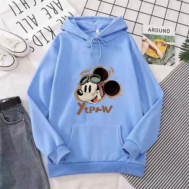 Kvinders hoodie med kreativ Mickey Mouse design Skovae
