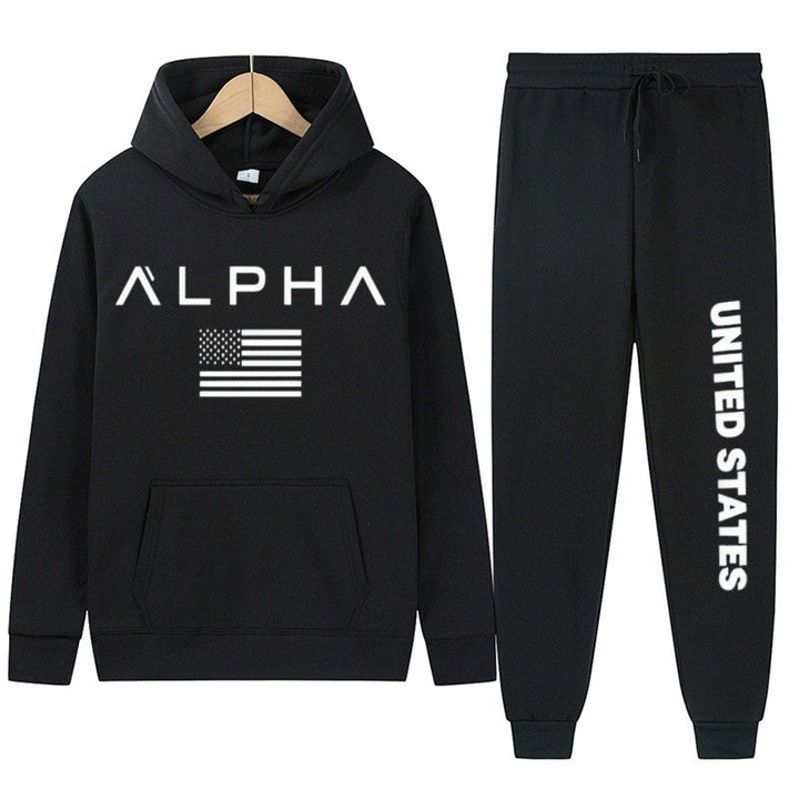 Kvinders hoodie og joggingbukser sæt med kreativt frontprint og sporty snit Skovae