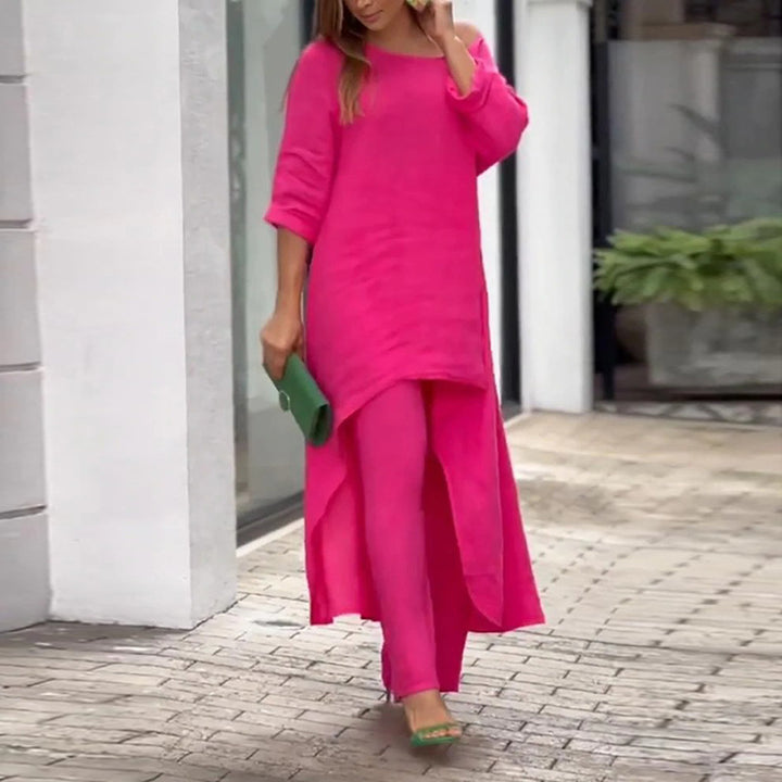 Damer luftig kaftan-stil to-delt med asymmetrisk snit Stilla
