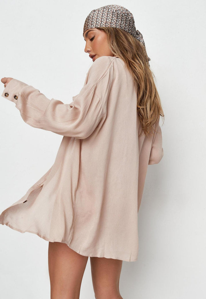 Dame afslappet oversized skjortebluse Stilla