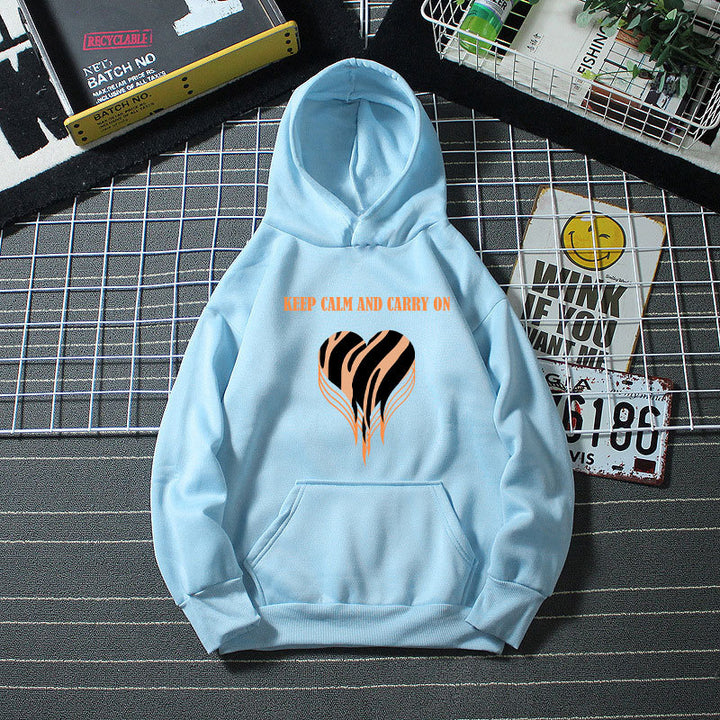 Kvinders hoodie med trendy hjerte design og komfortabel pasform Skovae