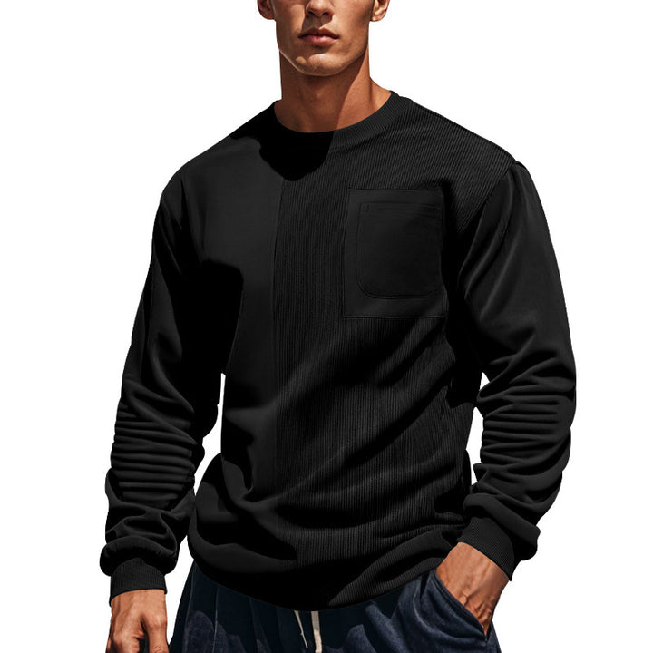 Herrer Stilfuld Sweatshirt med struktureret design og praktisk brystlomme Stilla