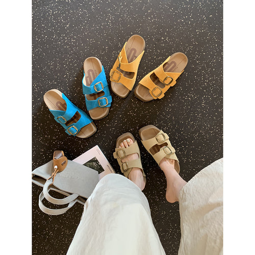 Femme justerbare dobbeltseler komfort-sandaler Stilla