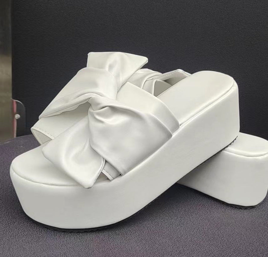 Dame Plateau-sandaler med elegant sløjfe-design og skridsikker sål Stilla