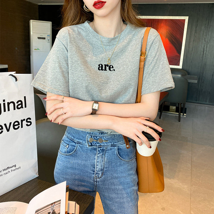 Femme Casual Grafik T-shirt Stilla