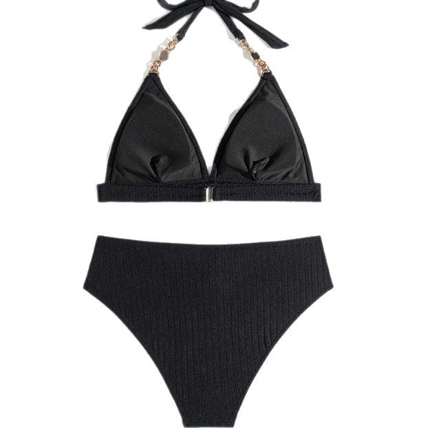 Dame bikini-sæt med elegante perleaccent og komfortabel pasform Stilla