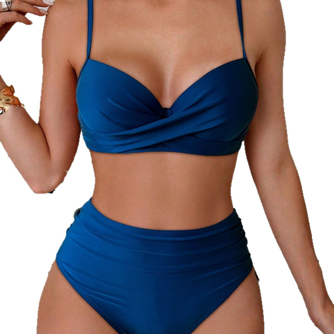 Dame Højskåret Bikini med elegant Vikletop Skovae