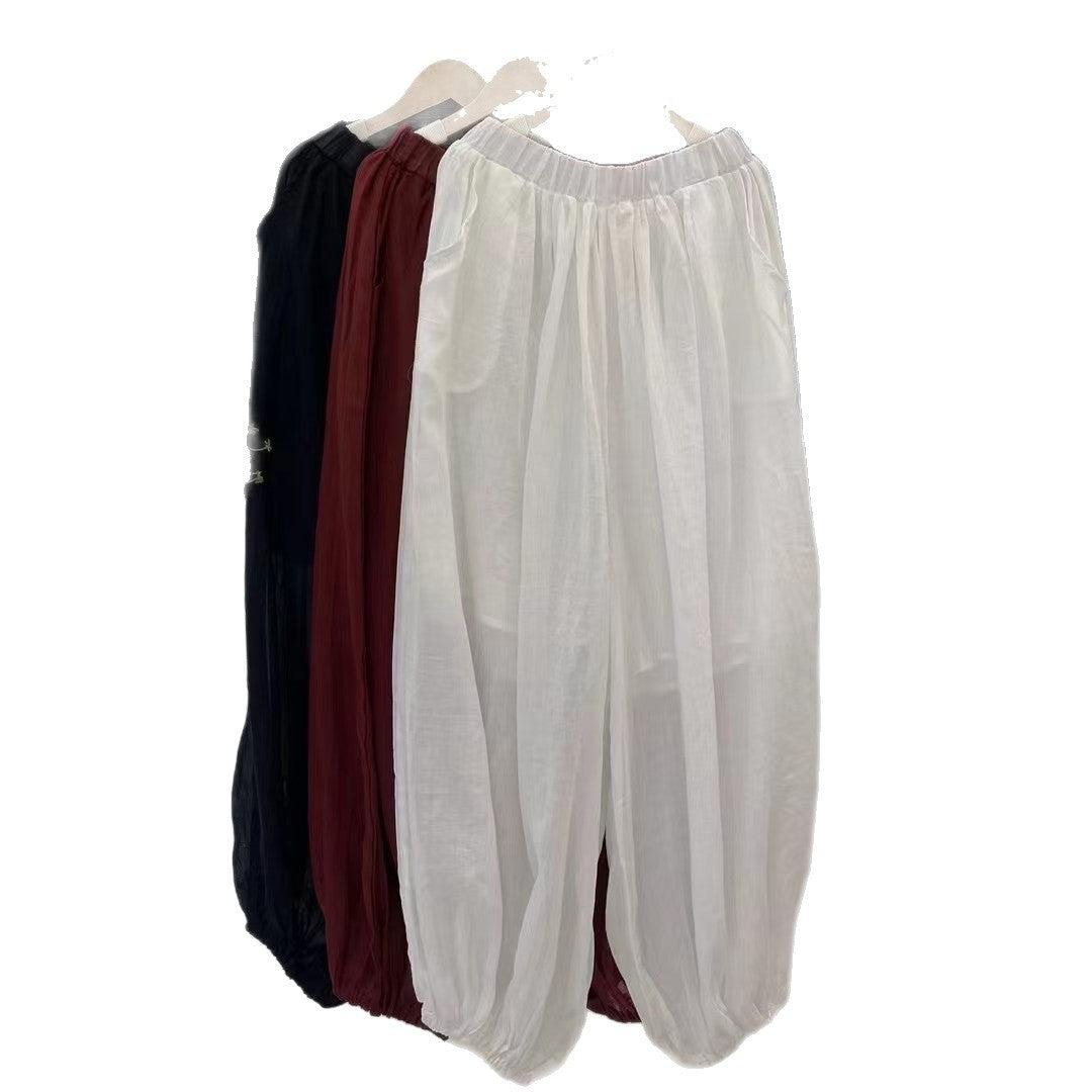 Femme Lettere Slankskårne Culottes med Elastisk Talje Stilla