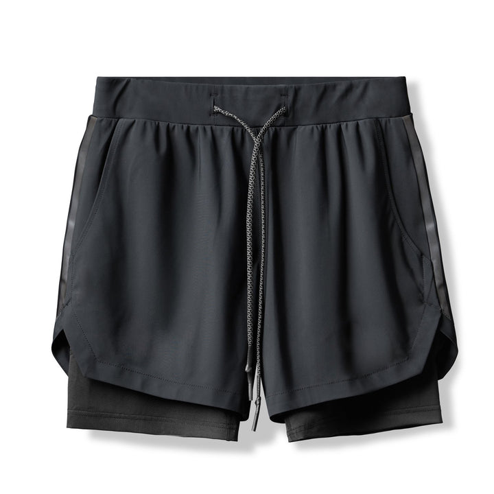 Damer Sportslige Dobbelt-shorts med integreret kompressionsunderbukser og elastisk talje Stilla