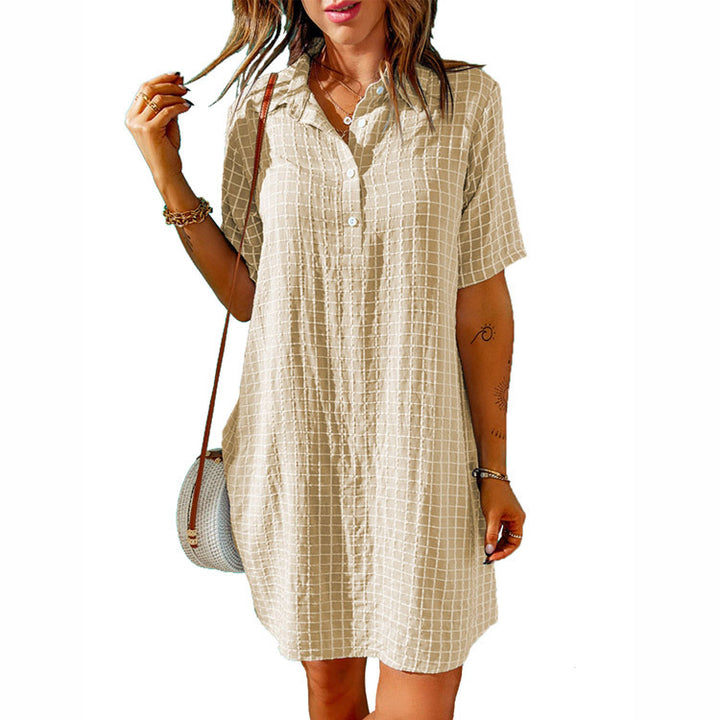 Dame Knap-Down Fritids T-shirt Kjole Stilla