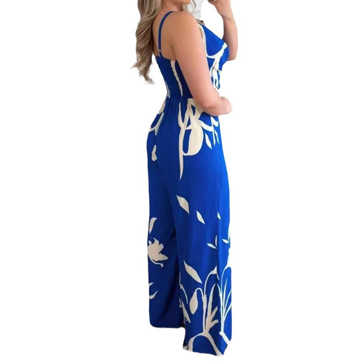 Damer Elegant Jumpsuit med legende snit og blomsterdesign Stilla