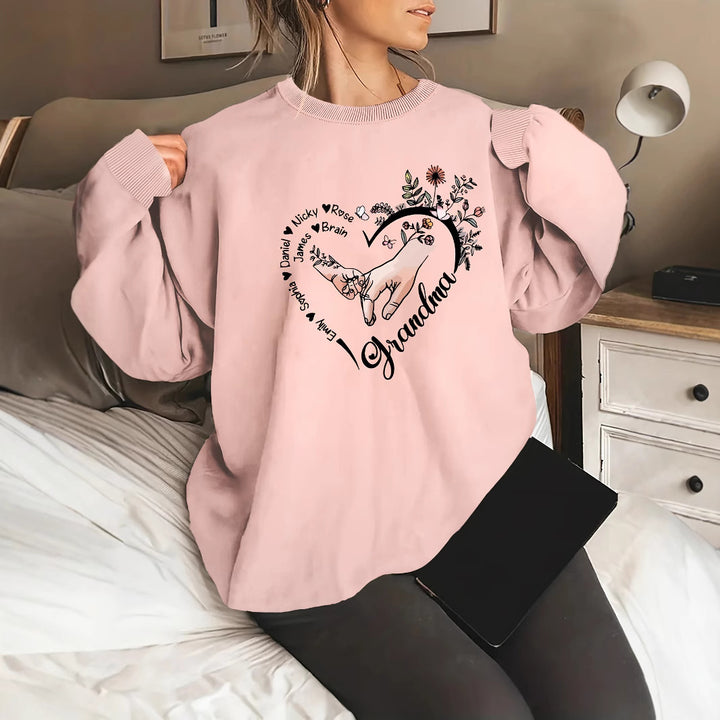 Kvinder's afslappet sweater med blomstermotiver Stilla