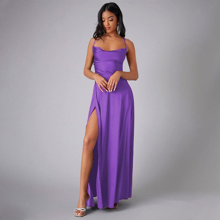 Stilla | Elegant Stropløs Talje-Cutting Lang Gown Kjole