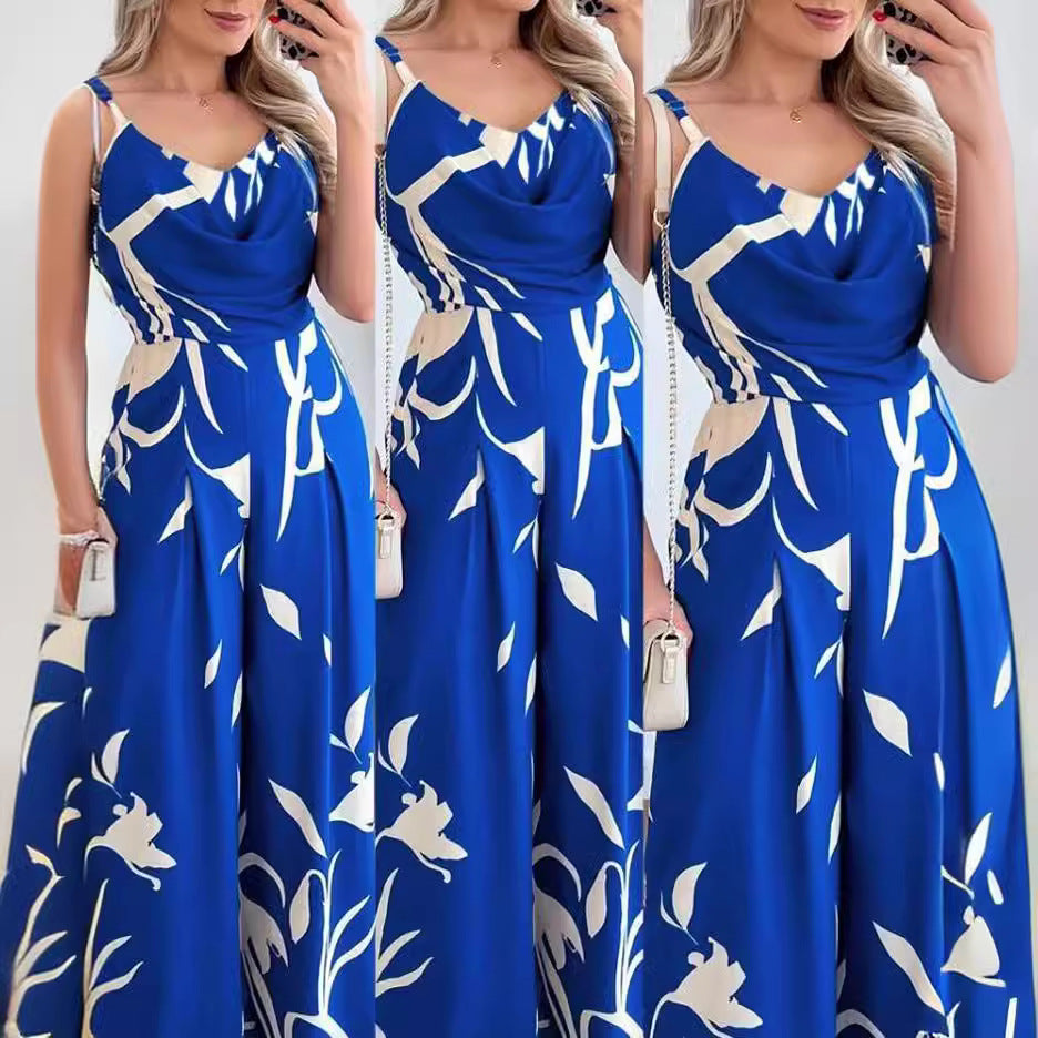 Dame Flydende Blomstertryk Overall Stilla