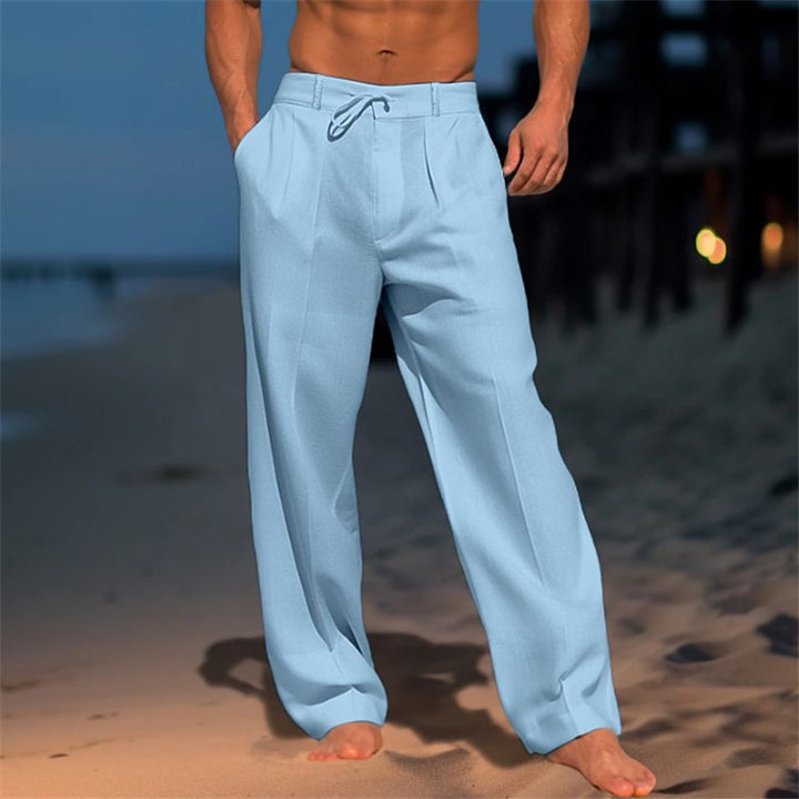 Herren casual strandbukser med blødt stof og elastisk talje Stilla