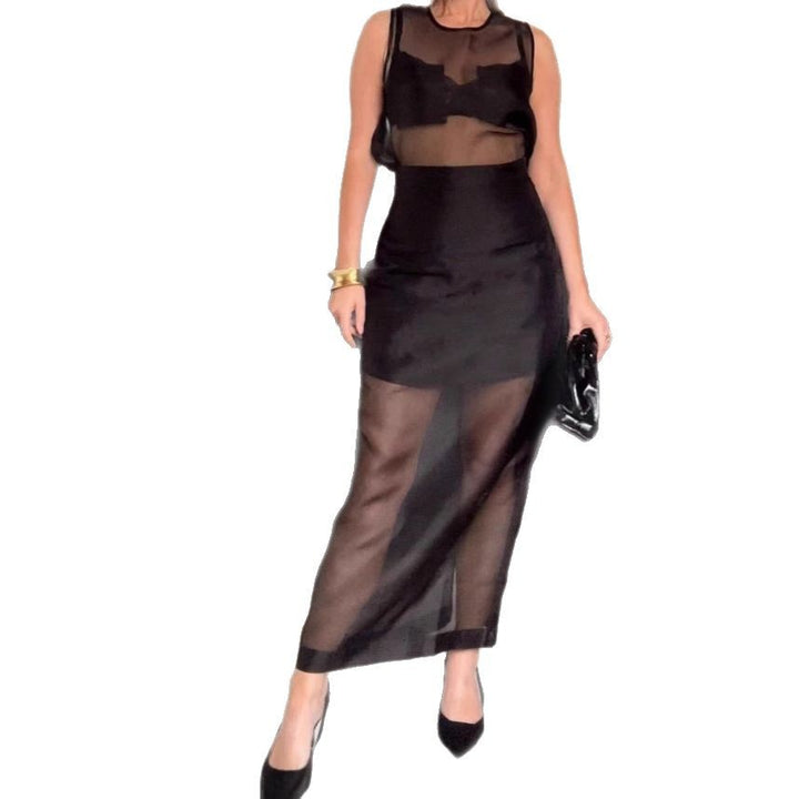 Dame elegant gennemsigtigt maxiklæde Stilla