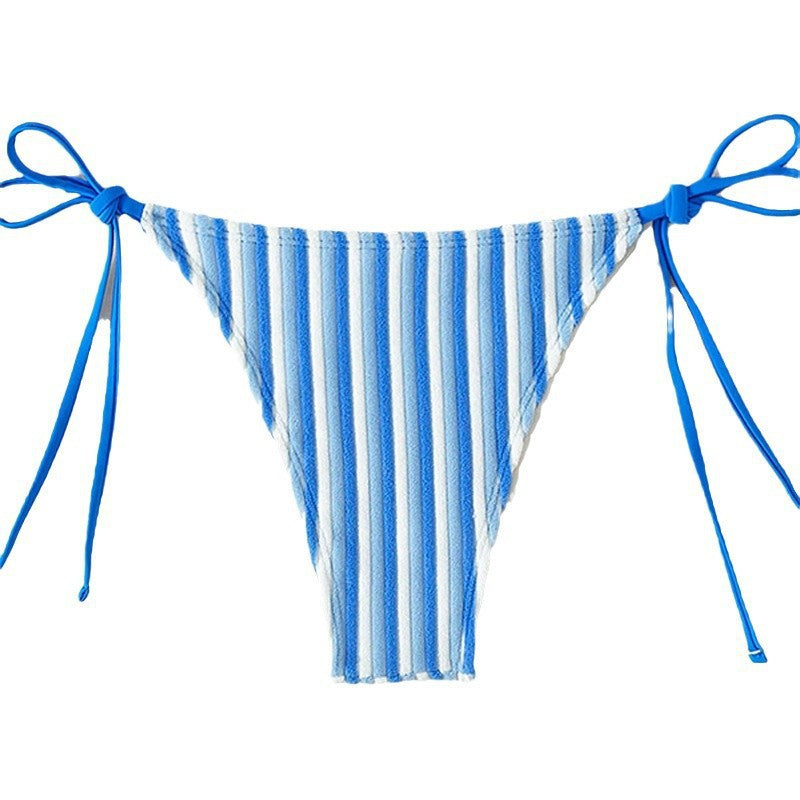 Dame bikini underdel med justerbare sløjfer og stribet design Stilla