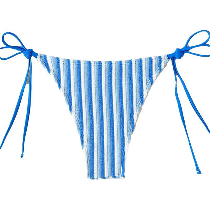 Dame bikini underdel med justerbare sløjfer og stribet design Stilla