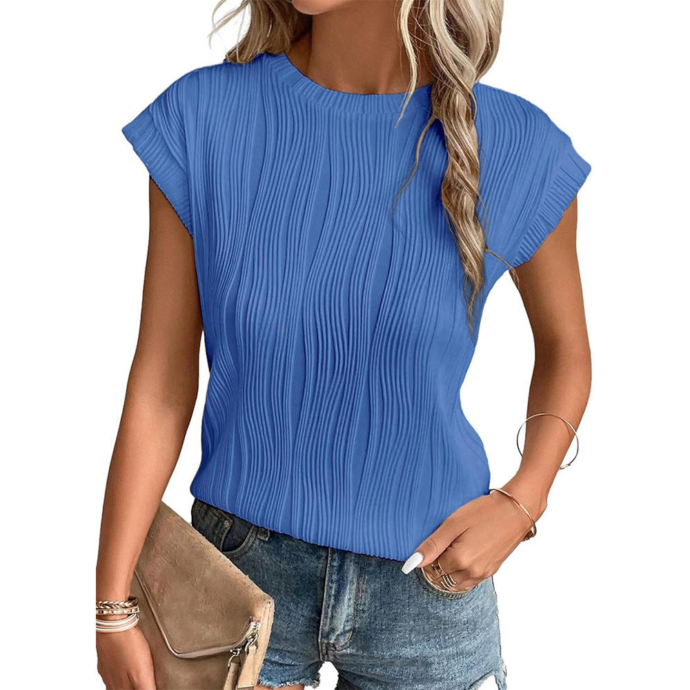 Damer Plissé T-Shirt Stilla