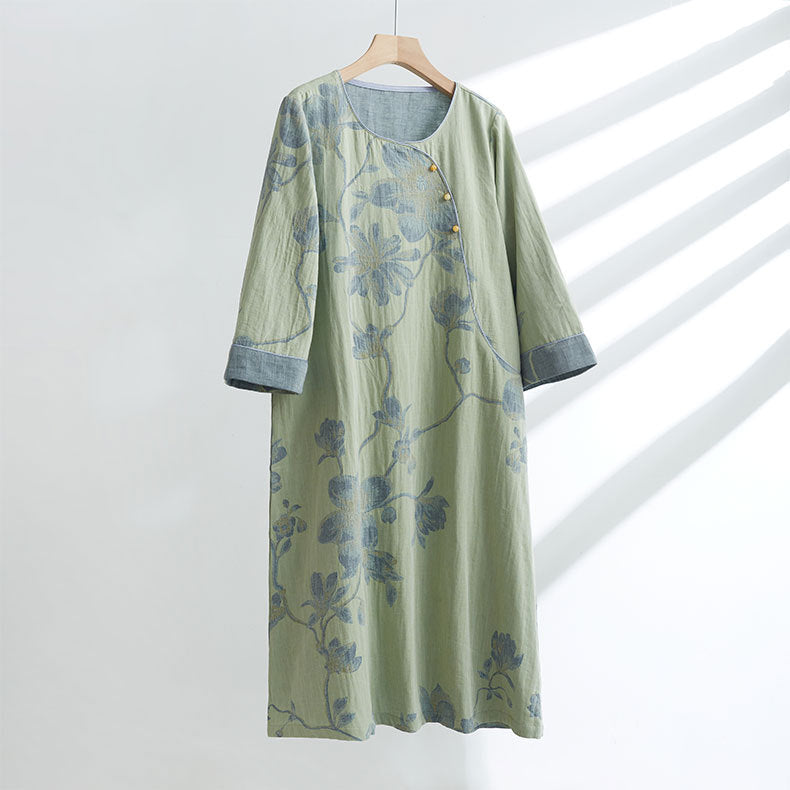 Dame fritidskjole med elegant blomsterdesign Stilla