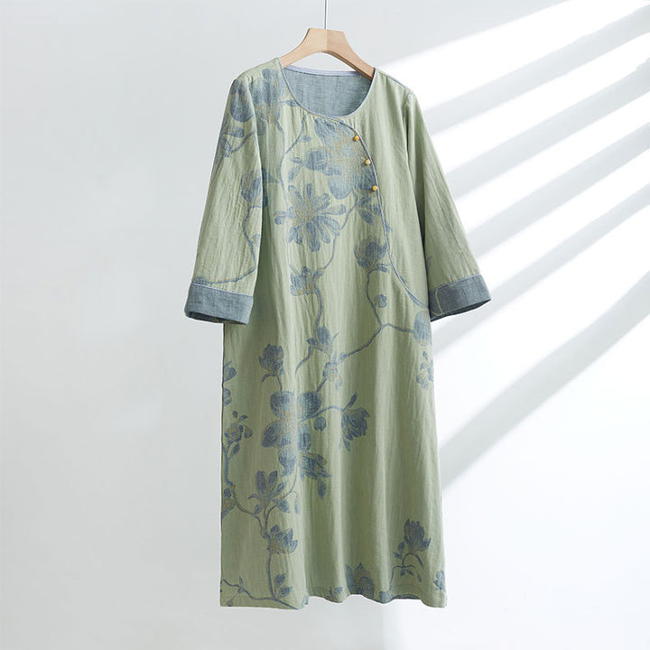 Dame fritidskjole med elegant blomsterdesign Stilla