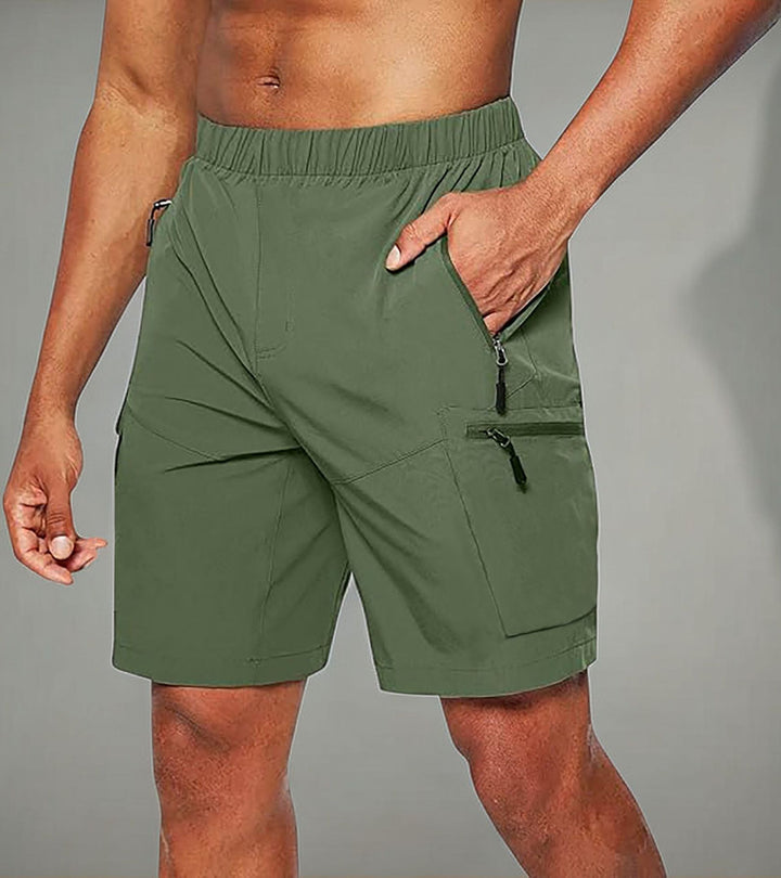 Herre funktionsshorts med elastisk talje og praktiske lynlås lommer Stilla