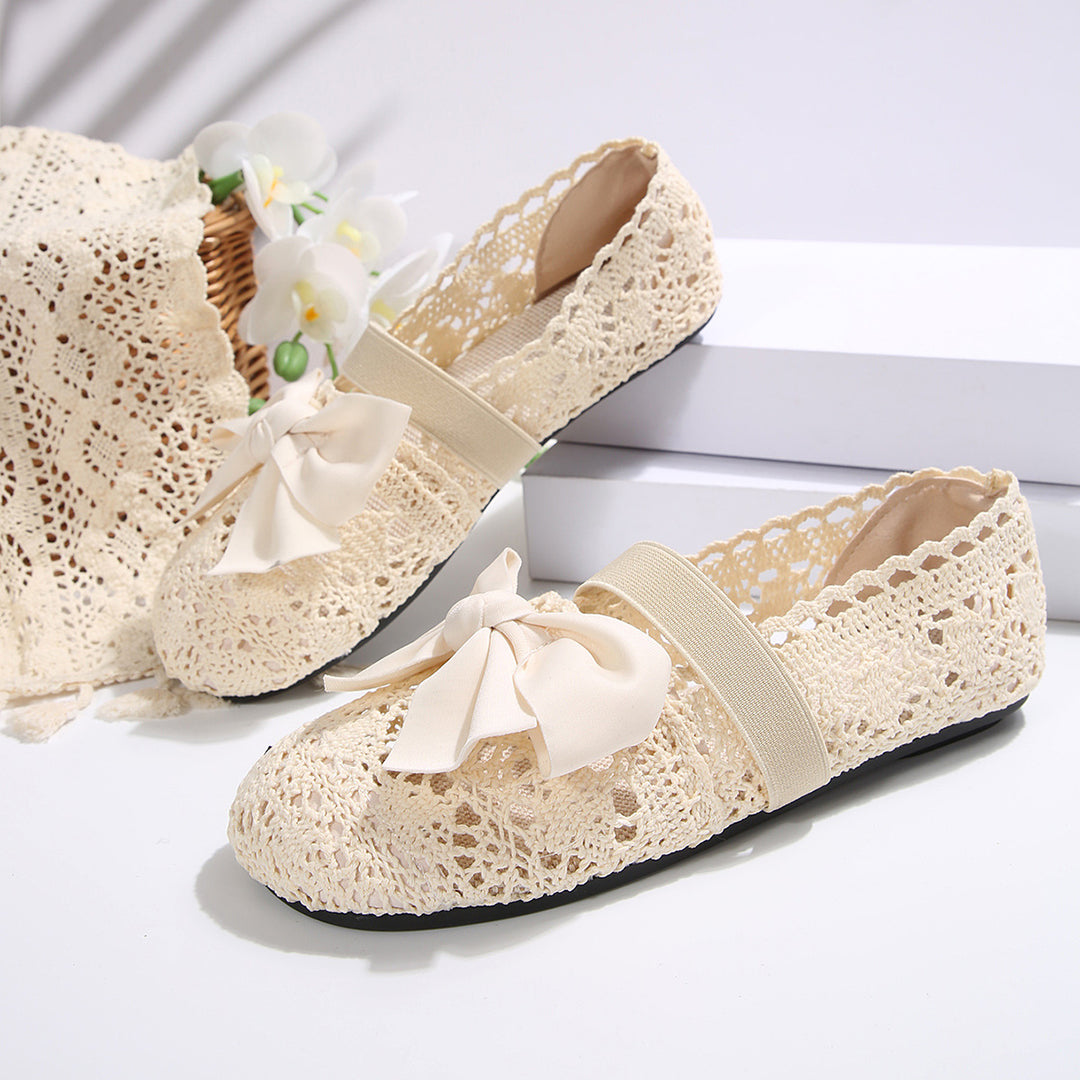 Dame elegante ballerina-flats med sløjfedetalje Stilla
